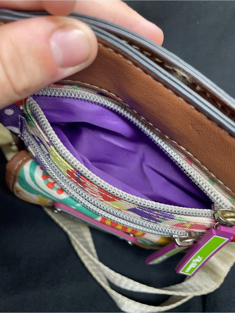 Lily Bloom Green Living Floral Crossbody Purse